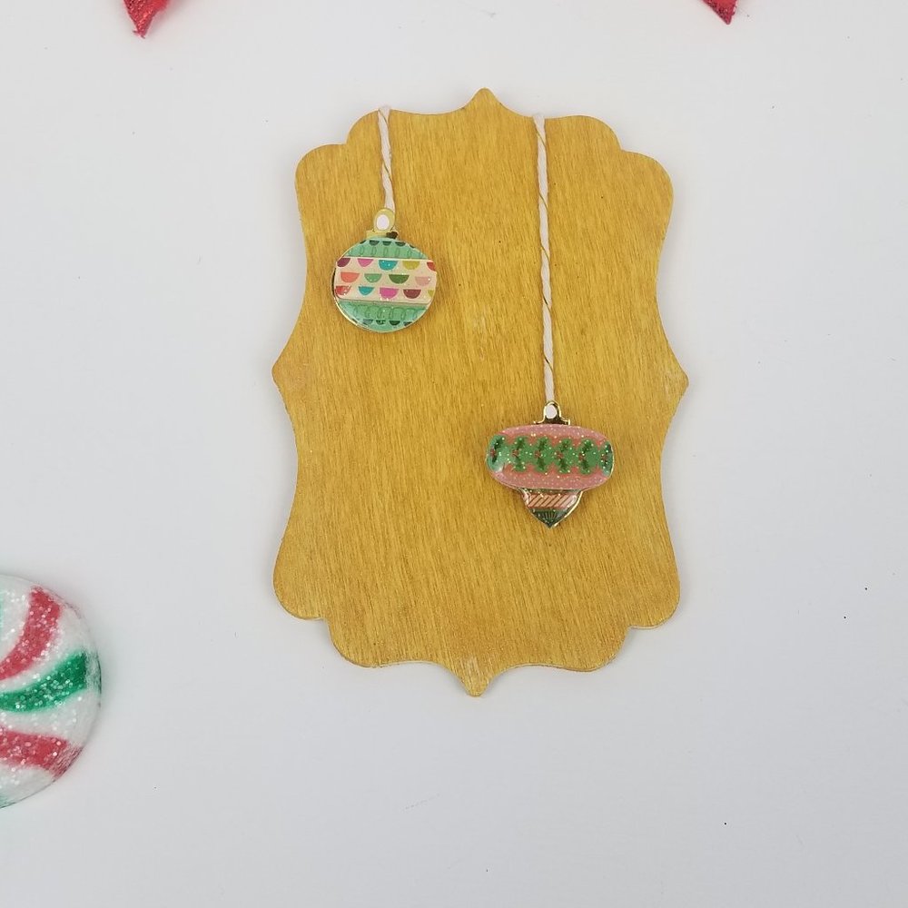 Christmas ornaments wooden magnet- XMAS Handmade New